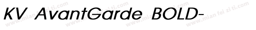 KV AvantGarde BOLD字体转换